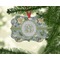 Vintage Floral Christmas Ornament (On Tree)