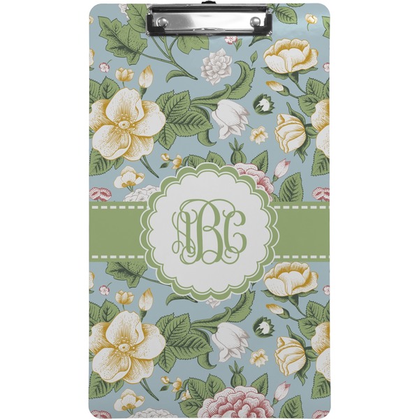 Custom Vintage Floral Clipboard (Legal Size) (Personalized)