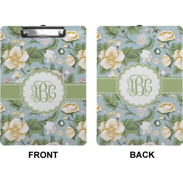 Vintage Floral Clipboard (Letter) (Front + Back)