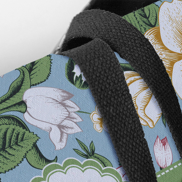 Vintage Floral Closeup of Tote w/Black Handles