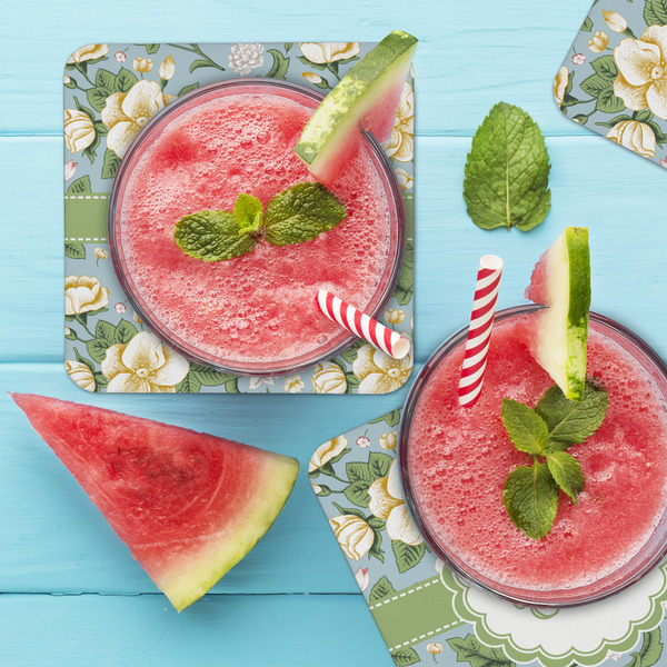 Vintage Floral Coaster Set - LIFESTYLE