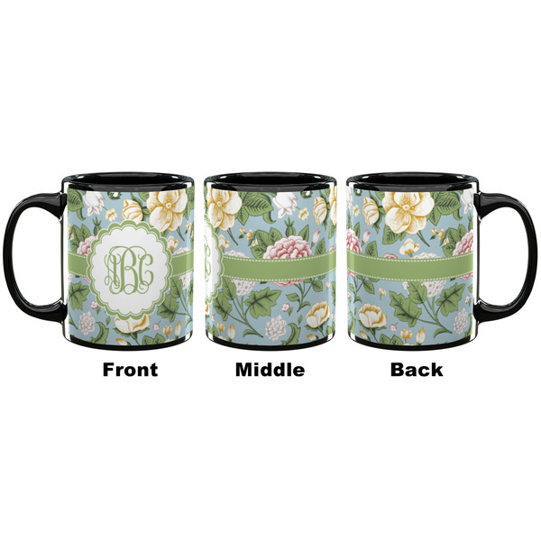 Vintage Floral Coffee Mug - 11 oz - Black APPROVAL