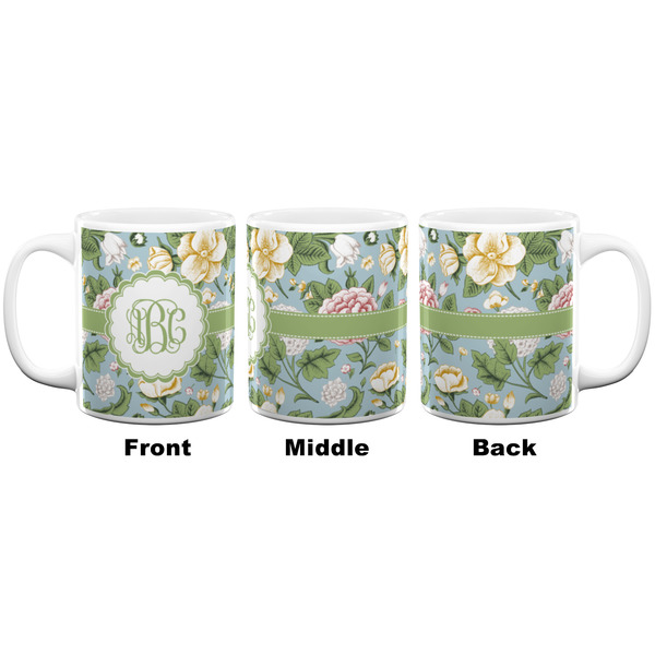 Vintage Floral Coffee Mug - 11 oz - White APPROVAL