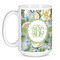 Vintage Floral Coffee Mug - 15 oz - White