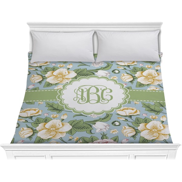 Custom Vintage Floral Comforter - King (Personalized)