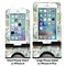 Vintage Floral Compare Phone Stand Sizes - with iPhones
