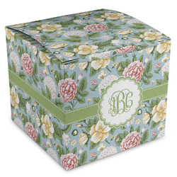 Vintage Floral Cube Favor Gift Boxes (Personalized)