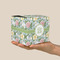 Vintage Floral Cube Favor Gift Box - On Hand - Scale View
