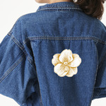 Vintage Floral Twill Iron On Patch - Custom Shape - X-Large