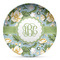 Vintage Floral Microwave Safe Plastic Plate - Composite Polymer (Personalized)