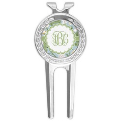 Vintage Floral Golf Divot Tool & Ball Marker (Personalized)