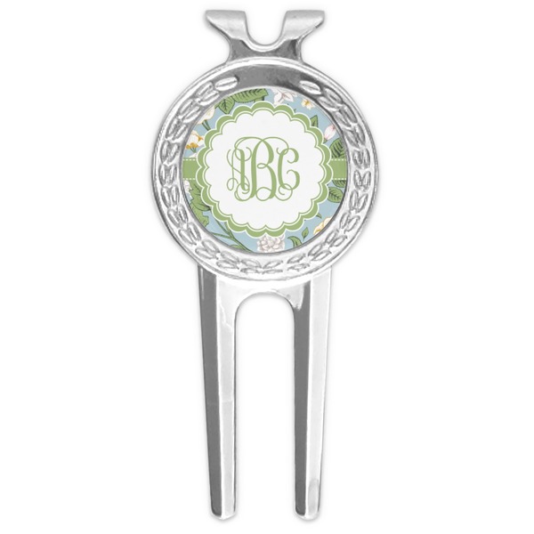 Custom Vintage Floral Golf Divot Tool & Ball Marker (Personalized)