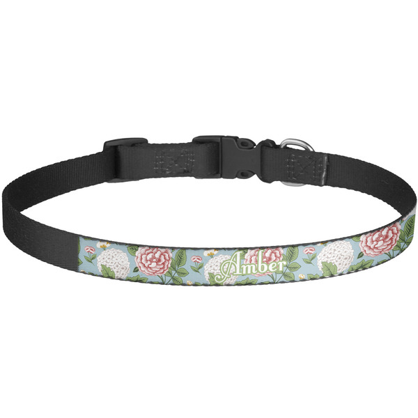 Custom Vintage Floral Dog Collar - Large (Personalized)