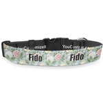Vintage Floral Deluxe Dog Collar - Small (8.5" to 12.5") (Personalized)