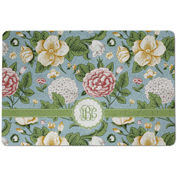 Vintage Floral Dog Food Mat w/ Monogram