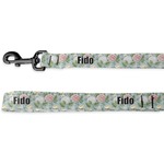 Vintage Floral Deluxe Dog Leash (Personalized)