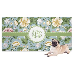 Vintage Floral Dog Towel (Personalized)