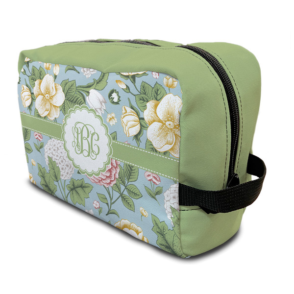 Custom Vintage Floral Toiletry Bag / Dopp Kit (Personalized)