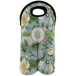 Vintage Floral Wine Tote Bag (2 Bottles) (Personalized)