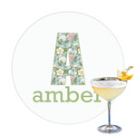 Vintage Floral Printed Drink Topper (Personalized)