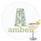 Vintage Floral Printed Drink Topper - 3.5" (Personalized)