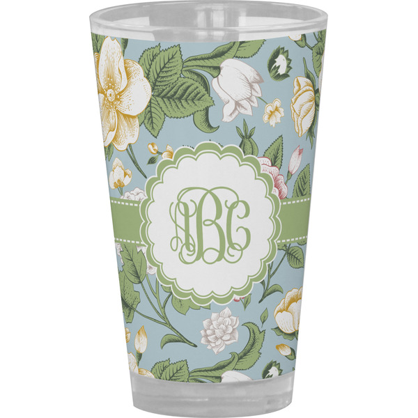 Custom Vintage Floral Pint Glass - Full Color (Personalized)
