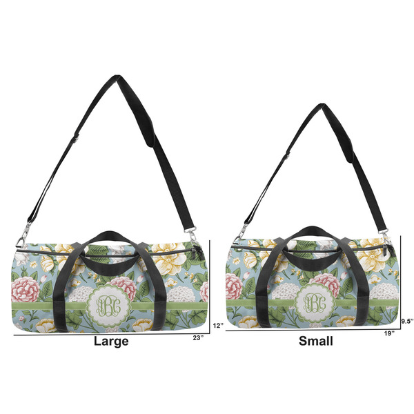 Vintage Floral Duffle Bag Small and Large