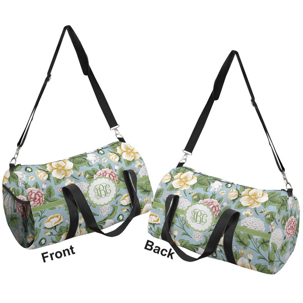 Vintage Floral Duffle bag small front and back sides