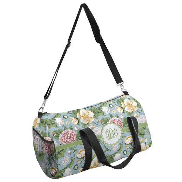 Custom Vintage Floral Duffel Bag - Large (Personalized)