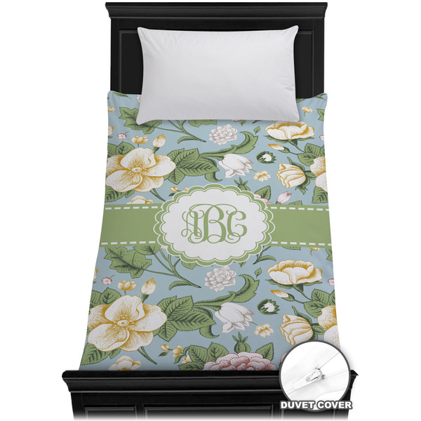 Custom Vintage Floral Duvet Cover - Twin XL (Personalized)
