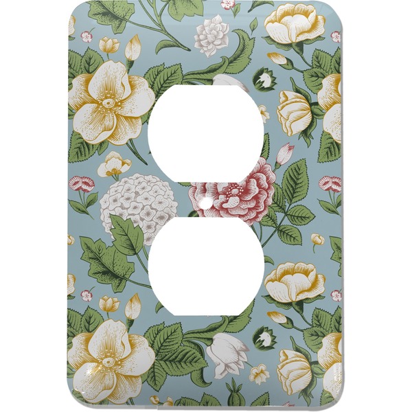 Custom Vintage Floral Electric Outlet Plate