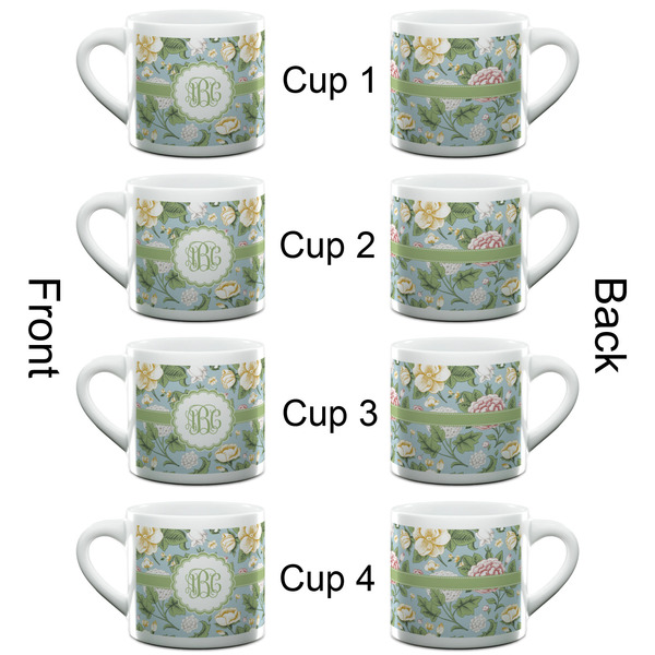 Vintage Floral Espresso Cup - 6oz (Double Shot Set of 4) APPROVAL