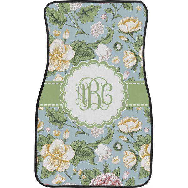 Vintage Floral Custom Car Floor Mats (Front Seat)