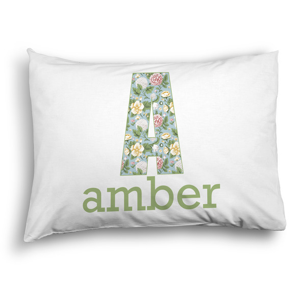 Custom Vintage Floral Pillow Case - Standard - Graphic (Personalized)