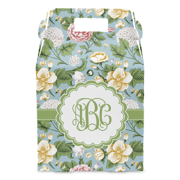 Vintage Floral Gable Favor Box - Front