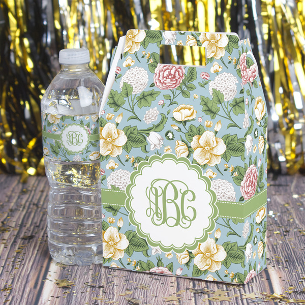 Vintage Floral Gable Favor Box - In Context