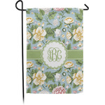 Vintage Floral Small Garden Flag - Single Sided w/ Monograms