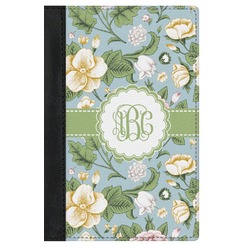 Vintage Floral Genuine Leather Passport Cover (Personalized)