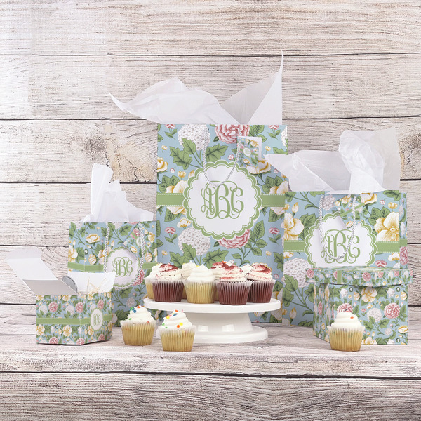 Vintage Floral Gift Bags - In Context