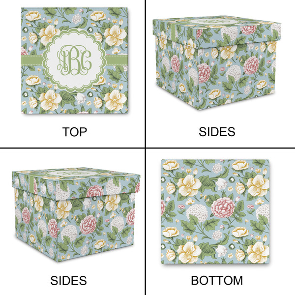 Vintage Floral Gift Boxes with Lid - Canvas Wrapped - Large - Approval