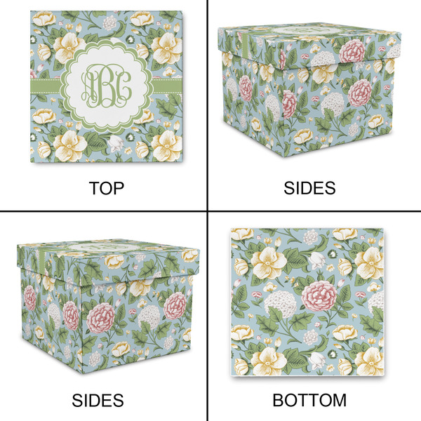 Vintage Floral Gift Boxes with Lid - Canvas Wrapped - Medium - Approval