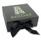 Vintage Floral Gift Boxes with Magnetic Lid - Black - Front (angle)
