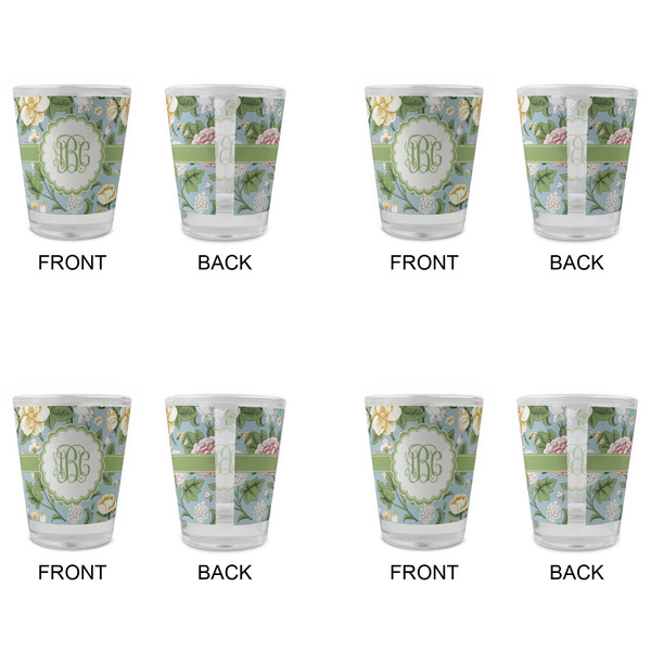 Vintage Floral Glass Shot Glass - Standard - Set of 4 - APPROVAL