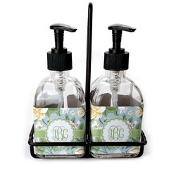 Vintage Floral Glass Soap & Lotion Bottles (Personalized)