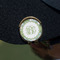 Vintage Floral Golf Ball Marker Hat Clip - Gold - On Hat