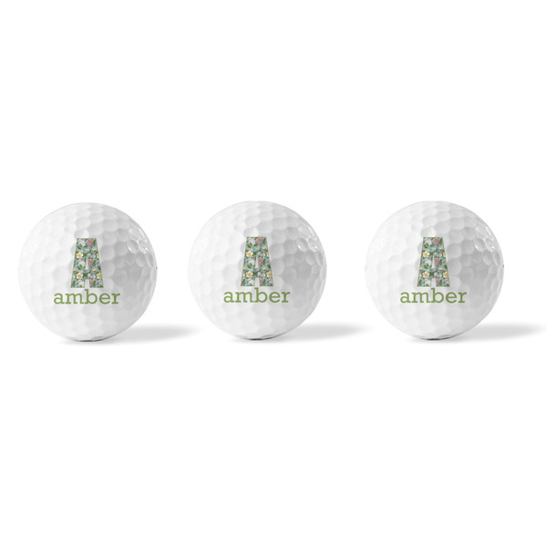 Vintage Floral Golf Balls - Generic - Set of 3 - APPROVAL
