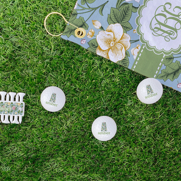 Vintage Floral Golf Balls - Generic - Set of 3 - LIFESTYLE