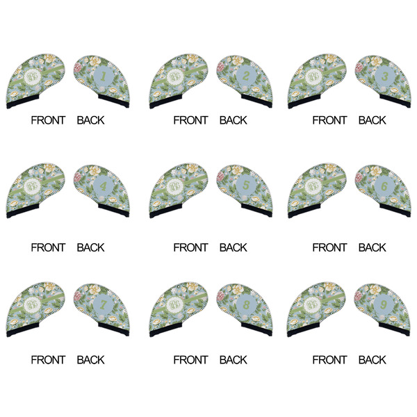 Vintage Floral Golf Club Covers - APPROVAL (set of 9)