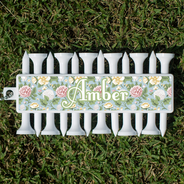 Custom Vintage Floral Golf Tees & Ball Markers Set (Personalized)