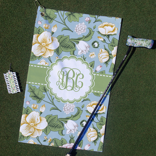 Custom Vintage Floral Golf Towel Gift Set (Personalized)